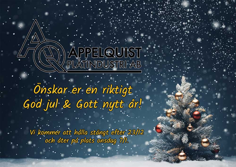 Efter tisdagen den 23/12 så kommer vi va lediga och är tillbaka onsdag 7/1.